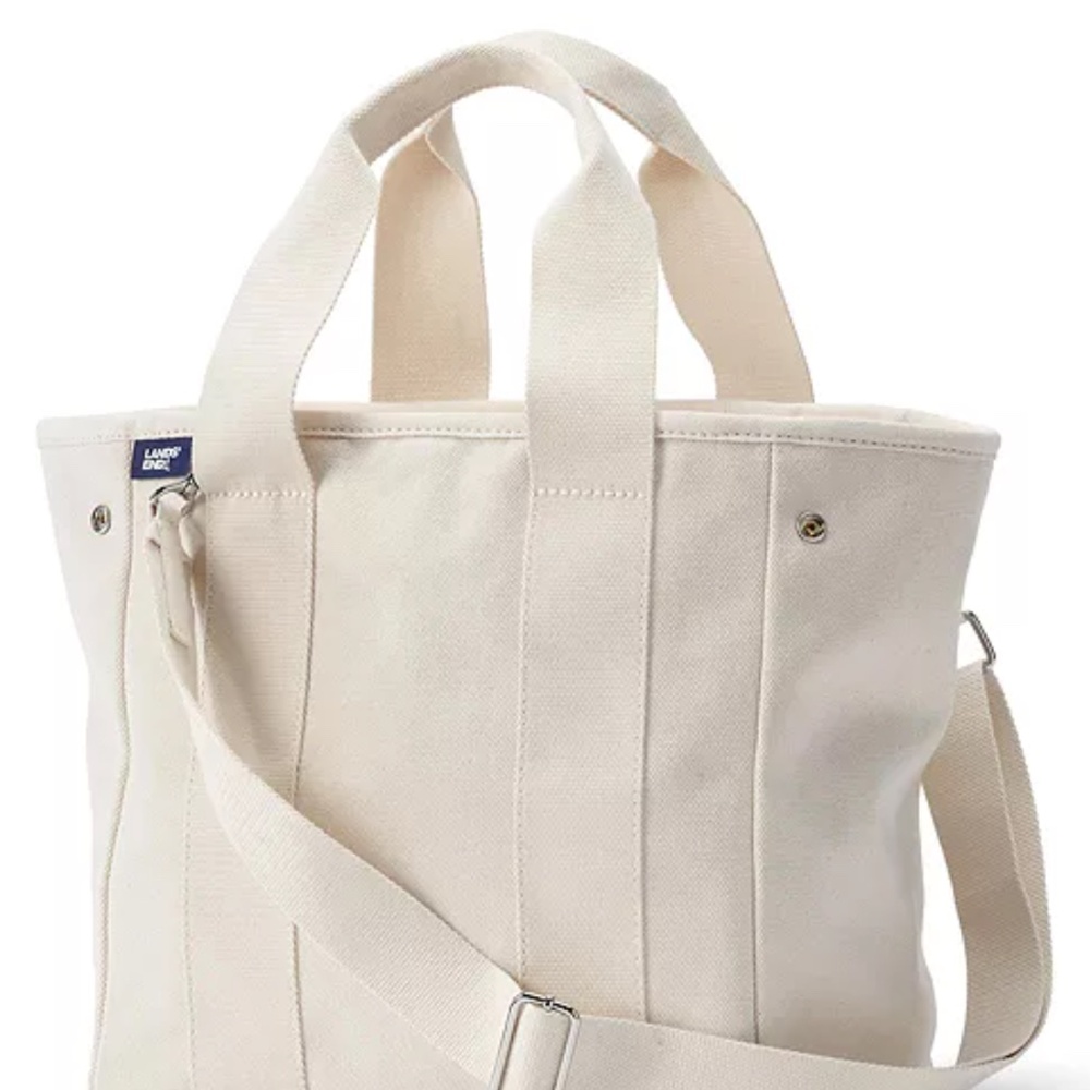 Lands' End Canvas Multiway Pocket Tote (WHITE)
